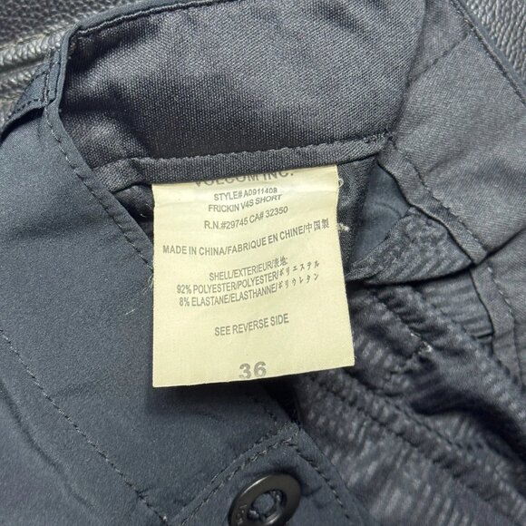 Volcom Men's Surf & Turf Hybrid Shorts Gray Flat Front 4-Way Stretch Size 36 - Picture 13 of 16